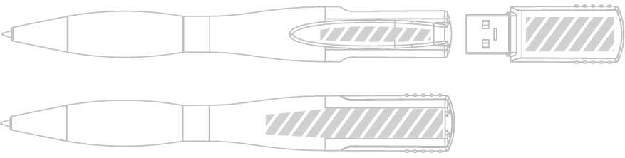 USB 筆型手指 網版印刷