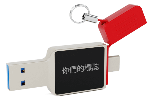 Neon - 帶有USB-C連接器的定製隨身碟